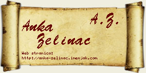 Anka Zelinac vizit kartica